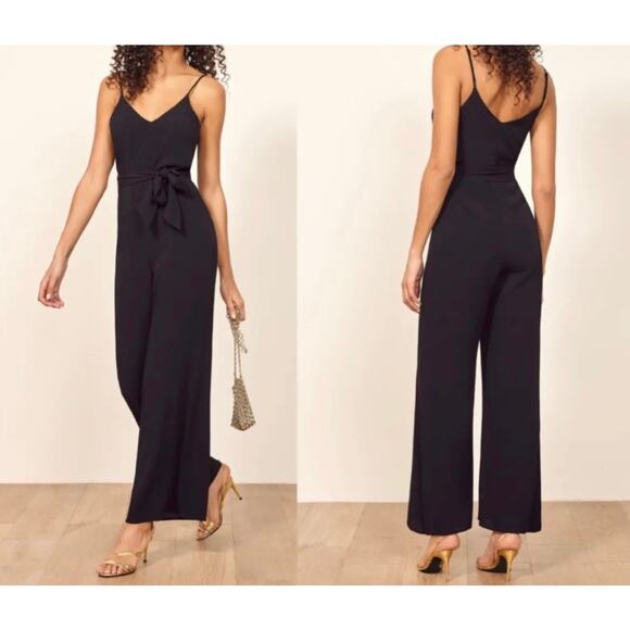 Reformation Milly Wide Leg Jumpsuit in Black - Picture 2 of 11